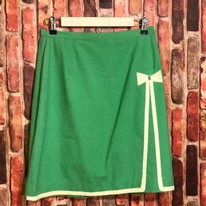 vintage green high waist skirt with bow